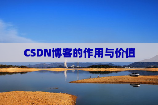 CSDN博客的作用与价值